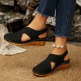 thumbnail image 5 of Willtoo Closed Toe Orthopedic Sandals for Women Hollow Out Walking Sandal Comfortable Arch Support Adjustable Ankle Strap Wedge Sandals Summer Soft Sole Slip On Beach Footwear, 5 of 6
