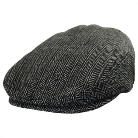 Classic Wool Ivy Cap - Baby Herringbone Wool Blend Ivy Cap - 48cm (18-24 M) - Charcoal