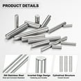 thumbnail image 2 of Uxcell 100-Pack 2.5 x 14mm Dowel Pin, 304 Stainless Steel Support Pin Fastener Elements for Metal Devices [Silver Tone], 2 of 7