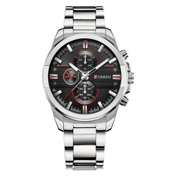 Reloj Curren Hombre Cuarzo Plateado