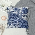 thumbnail image 2 of FUMJ Blue and White Porcelain Floral Throw Pillow Covers Vintage Chinoiserie Blue Floral Decorative Couch Pillowcases Cushion Covers for Living Room Bedroom Sofa Outdoor,, 2 of 5