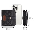 thumbnail image 3 of Billetera Montana West Wrangler negra acolchada para mujer, 3 of 6