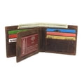 thumbnail image 3 of MARSHAL Men's Western Rodeo Wallet  Vintage Leather Bifold with Bull Design, RFID Blocking, and Classic Cowboy Style Brown, 3 of 8