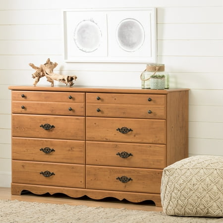 South Shore Prairie 8-Drawer Double Dresser, Country Pine