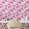 thumbnail image 2 of Ambesonne Floral Peel & Stick Wallpaper for Home, Romantic Magnolia Flowers, 13"x100", Pink and Pale Grey, 2 of 5