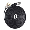 thumbnail image 1 of XLR Male a RCA Adaptador Y Cable Divisor para La Tarjeta de Sonido Del Amplificador de Micrófono, 1 of 9