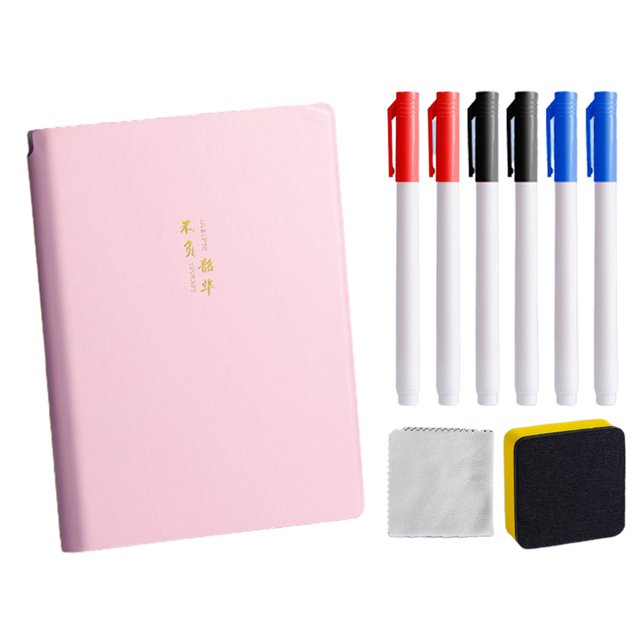 CSChome Whiteboard Notebook Whiteboard Notebook Set Erasable A4/A5 Portable Mini Scribbling Pad Reusable with Holder for Students
