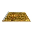 thumbnail image 2 of Ahgly Company Machine Washable Indoor Square Abstract Yellow Contemporary Area Rugs, 6' Square, 2 of 4