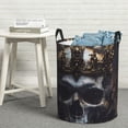 thumbnail image 6 of Goofa Royal Skull With Golden Crown Printed Circular Hamper,Laundry Basket with Handles,Storage Baskets Foldable,Large Capacity Laundry Hamper-, 6 of 6