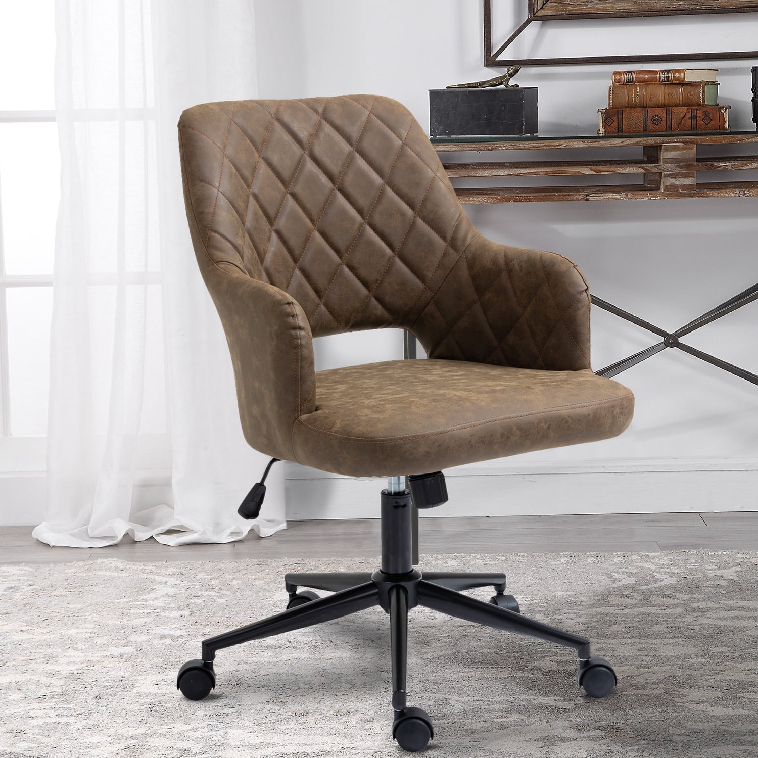 stitched back office chair - product