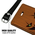 thumbnail image 3 of Jack-o'-lantern Pumpkin Face Halloween Decoration Rectangle Leather Luggage Card Suitcase Carry-On ID Tag, 3 of 7