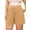 04 Light Coffee, variant on Women's Plus Size Shorts Drawstring Comfy Elastic Waist Shorts Wide Leg Summer Short With Pockets XL-5XL