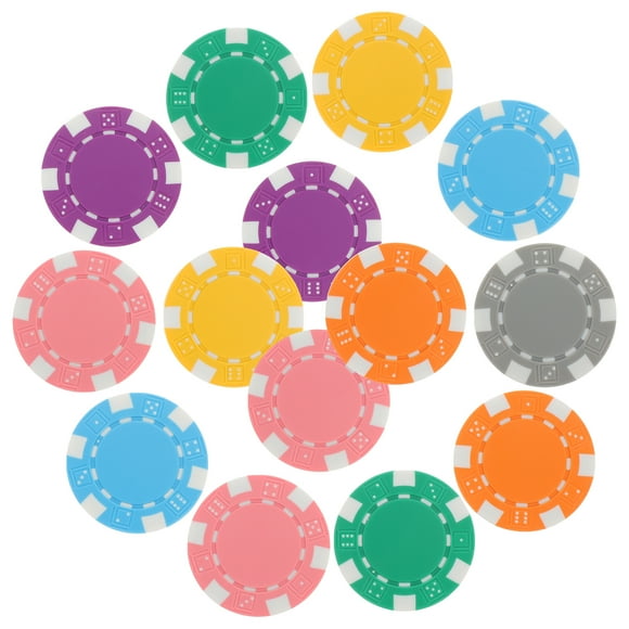 WORGEOUS Juego de fichas de póquer de 28 Uds., fichas de póquer de colores, suministros de fichas de póquer redondas