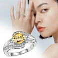 Ring For Women Zircon Full Diamond Ring Jewelry Birthday Proposal Gift