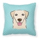 thumbnail image 1 of "Caroline's Treasures BB1190PW1818 Almohada decorativa de tablero de ajedrez azul Golden Retriever, 18" x 18 ", multicolor Caroline's Treasures BB1190PW1818, 1 of 1