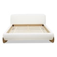 thumbnail image 5 of Queen Size Platform Bed with Plush Boucle Headboard, Modern Upholstered Frame and Wood Legs, No Box Spring Needed, 5 of 10