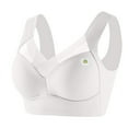 thumbnail image 1 of ManxiVoo Wireless Comfort Bras Full Coverage Minimizer with Adjustable Straps and Side Support for Everyday Wear Smooth T-Shirt Design XXXL Size White, 1 of 7
