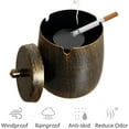 thumbnail image 3 of Ash Tray, Large Outdoor Ashtray with Lid, Ashtray for Outside Patio, Stainless Steel Windproof Smokeless Ash Tray for Balcony, Ashtrays for Smokers, Cigar, Home Office Decoration, 3 of 10