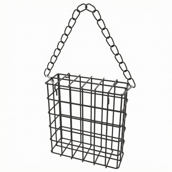 JunZheHub Hanging Bird Feeder Open Grid Square Bird Feeder Chain Hung