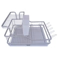 thumbnail image 4 of Escurridor Trastes de Aluminio con 2 Niveles con Portacubiertos y Charola, 4 of 7