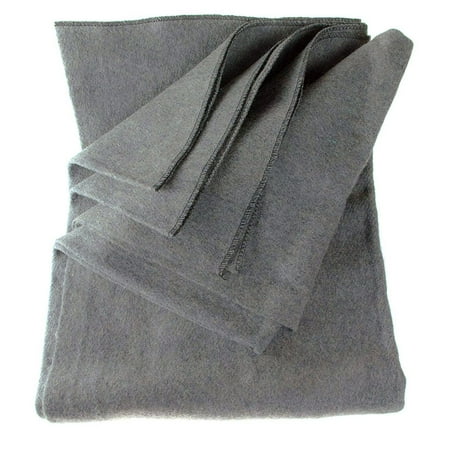 Virgin Wool Blanket - ASR Outdoor 64 inch x 84 inch Grey Wool Blanket 4 Pounds 80 Percent Wool