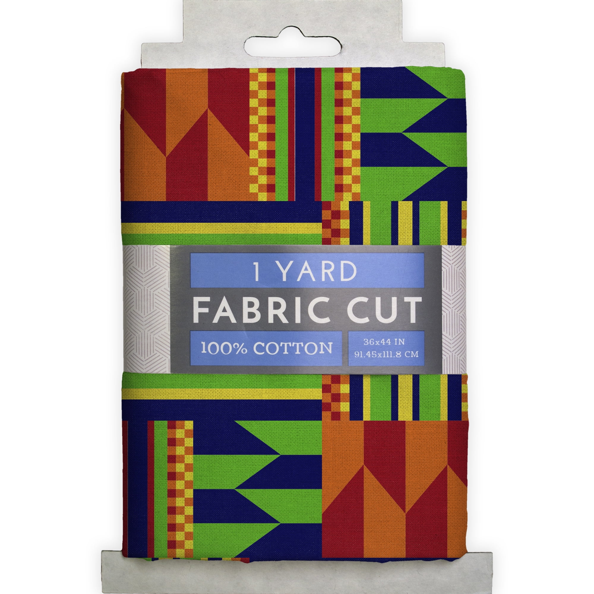 1 Yard 100% Cotton Kente Squares, Navy, 44" Wide for Quilting & Sewing by David Textiles