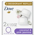thumbnail image 2 of Dove Antiperspirant Deodorant Refills Twin Pack, Coconut and Pink Jasmine, 1.13 oz, 2 of 15