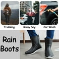 thumbnail image 5 of AUXDIQ Wellington Boots Men Mid-calf Wellies Waterproof Rain Boots Outdoor Garden Shoes, 5 of 6