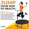 thumbnail image 6 of LEAPS & REBOUNDS 48" Adjusting Stability Bar & 48" Fitness Trampoline, Gray, 6 of 12