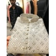 thumbnail image 2 of Beige Kurta Sherwani 100% Pure Georgette Mirror Work Embroidered Kurta Pajama For Men Chikankari Kurta Pajama For Made To Order, 2 of 2