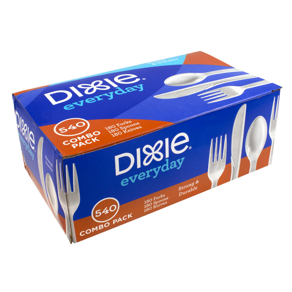 Dixie® Everyday Cutlery Combo Pack, White, Pack Of 540 Pieces