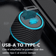 thumbnail image 4 of Cargador para Auto BLOOSOM 25w 18w USB Tipo C para iPhone Negro/linea verde, 4 of 4