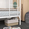 thumbnail image 5 of Hassch Metal Bunk Bed Twin/Twin Size with Guardrail Ladder, White, 5 of 6