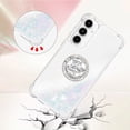 thumbnail image 3 of Funda para Samsung Galaxy A55 5G con Brillo Líquido Flotante, Purpurina, Parachoques y Anillo Giratorio Soporte, 3 of 5