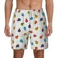 thumbnail image 2 of Picia Cute Ladybugs pattern Mens Swim Trunks with Compression Liner Stretch Beach Shorts Quick Dry with Zipper Pockets No-Chafing Board Shorts-Large, 2 of 9