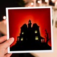 thumbnail image 6 of 3dRose, Halloween Creepy Haunted House, 1 Greeting Card with envelope, 6 of 6