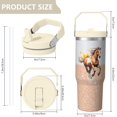 thumbnail image 4 of 30 Oz Tumbler Horse Text Tumbler with Lid and Straw, Birthday Gift Cup for Friend Women Men Coffee Travel Mug Thanksgiving Day Halloween Christmas Gift Water Bottle, 4 of 7
