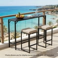 thumbnail image 3 of Pirecart 55" Patio Counter Height Table, Outdoor Bar Table W/ HDPE Top & Adjustable Foot, E-Coating & Hammer-Finish Frame, Suit for Patio, Outdoor, Yard, Poolside, Black, 3 of 12