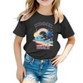 thumbnail image 1 of Vêtements pour Filles Col Ras du Cou Imprimé Filles T-Shirts à Manches Courtes Hauts d'Été pour Filles Chemises pour Filles 4-5 Ans Mode Filles, 1 of 3