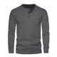 thumbnail image 2 of pstuiky Camisas de manga larga abrigadas para hombre, Suéter deportivo informal de color liso con cuello redondo y botones para hombre, blusa de manga larga con cuello redondo l, 2 of 6