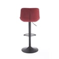 thumbnail image 5 of Red Bar Stools with Mechanical Lifting and Blackening Legs / 360° Swivel, Adapts to Different Heights, 5 of 7