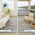 thumbnail image 4 of Addison Rugs Chantille Indoor/Outdoor Transitional Stripes Graphite Machine Washable Round Rug, 8' x 8', 4 of 8