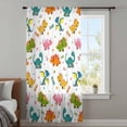 thumbnail image 4 of Cute Dinosaur Sheer Curtains 63 Inches Long, Cartoon Dino Funny Boys Girls Children Light Filering Curtains, Breathable Simi Curtain Privacy Drapes for Living Room Bedroom Window Treatment, 4 of 9