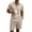 Khaki, variant on Mens Linen Henley Matching Short Set, Relaxed Fit Short Sleeve Henley Shirt & Comfortable Elastic Waist Shorts for Daily Wear Army Green XL