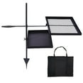 thumbnail image 2 of Swivel Campfire Grill Skillet Combo, Portable Heavy Duty Camping Grill Grate with Height Adjustable Grill Grate and Grill Pan and Carry Bag, Black, 2 of 10