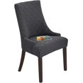 thumbnail image 1 of SHILIU-Wingback Dining Chair Covers, Reusable Accent Chair Covers Slipcover with Arms, Remove Washable Dining Chair Protector Covers for Dining Room (Set of 1, Dark Grey), 1 of 4