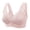 Pink, variant on 2pc Front Closure Bra for Women Cami Lace Comfort Wireless Full Coverage Womans Sleep Bra Mesh Bra Strapless Bras for Women