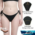 thumbnail image 2 of Panties for Women,High Waisted Leakproof Swim Bottoms Full Coverage Bikini Swimwear For Women And Girls Comfortable Secure Swim Beachwear,Womens Underwear,Black,XL, 2 of 6