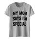 thumbnail image 4 of Camiseta con estampado divertido «Mom's Favorite Day Family Humor» (El día favorito de mamá: humor familiar) - Camiseta informal de manga corta con estampado divertido, 4 of 5