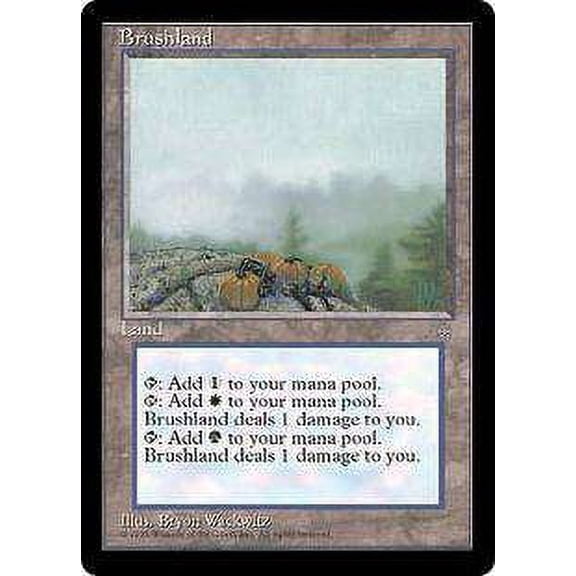 MtG Ice Age Rare Brushland